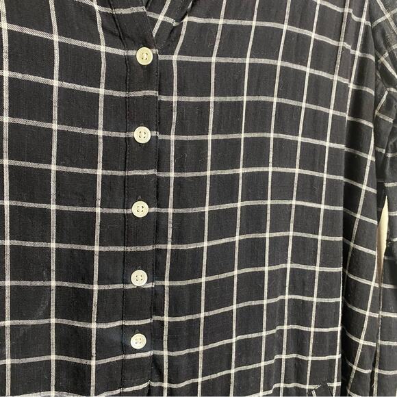 Soft Joie Eguine Black White Plaid Dress Cotton Size S - Picture 8 of 8